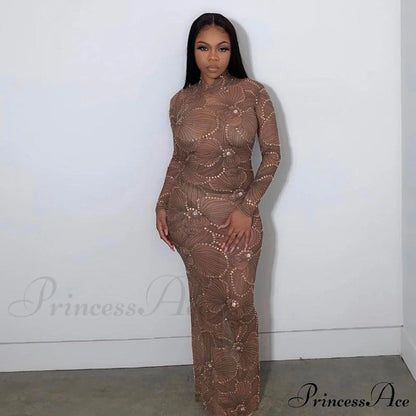Club Bodycon See Through Long Dress