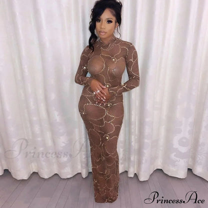 Club Bodycon See Through Long Dress