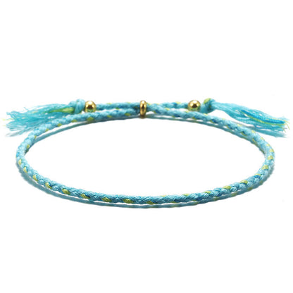 Colorful Handmade Adjustable Rope Tassel Harmony Bracelet