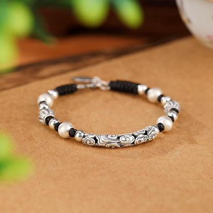 Copper & 999 Sterling Silver Auspicious Cloud Spiritual Bracelet