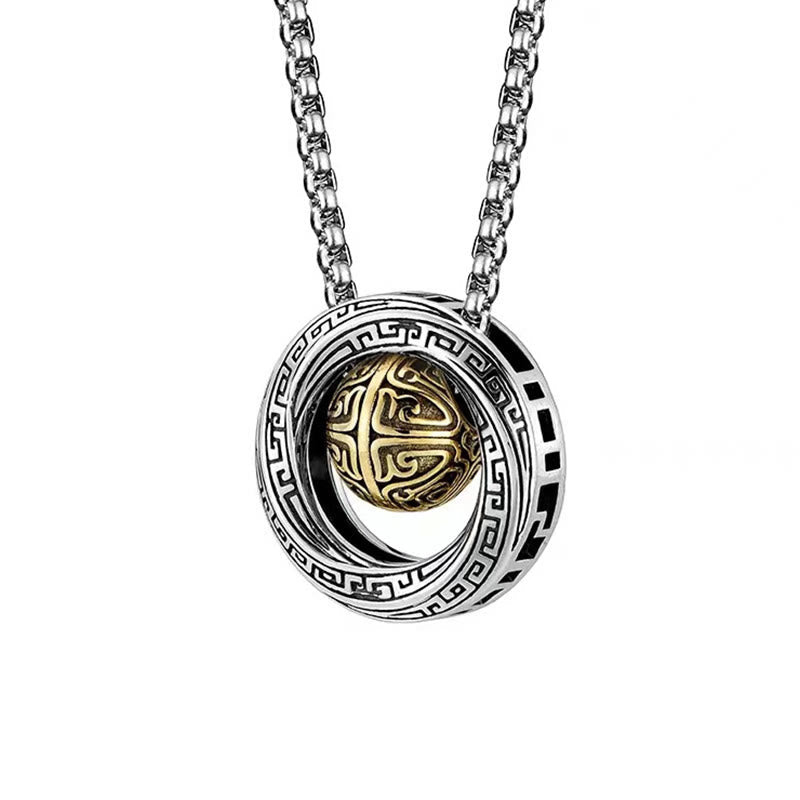 Copper Mobius Lucky Bead Wealth Necklace for Prosperity