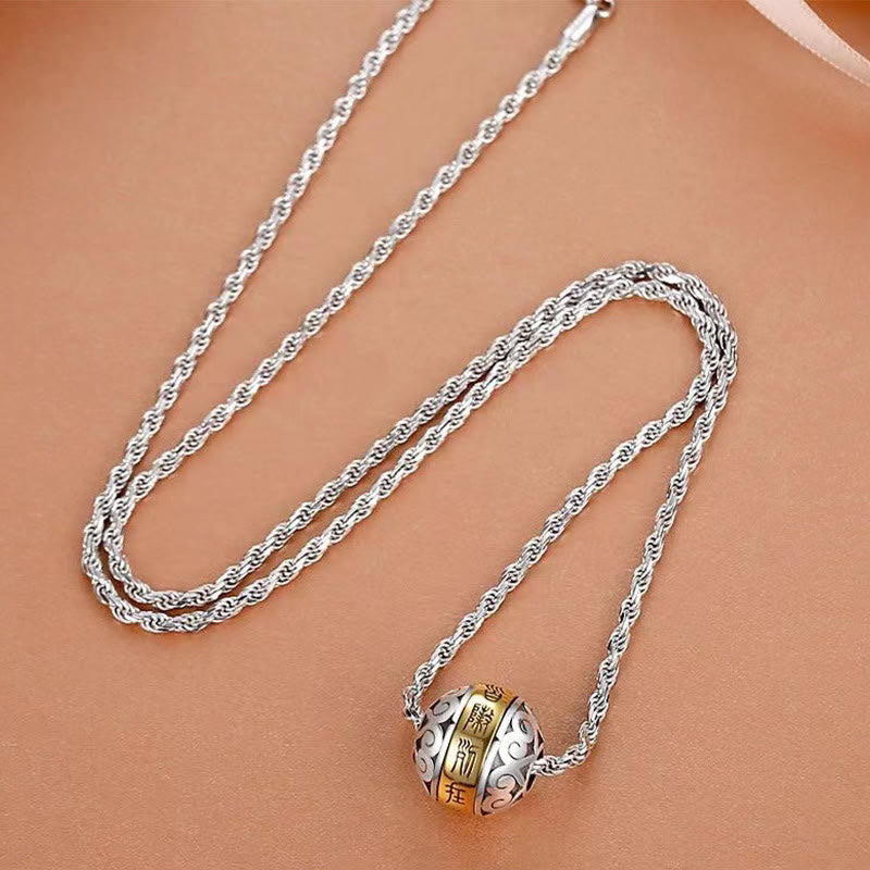 Copper Taoist Nine-character Mantra Balance Necklace