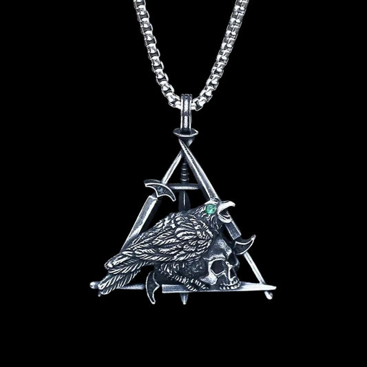 Corvus Corax Skull Pendant