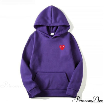 Cotton Heart-eye Printed Fall/winter Hoodies