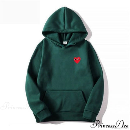 Cotton Heart-eye Printed Fall/winter Hoodies
