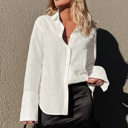 Cotton Loose Office Blouse