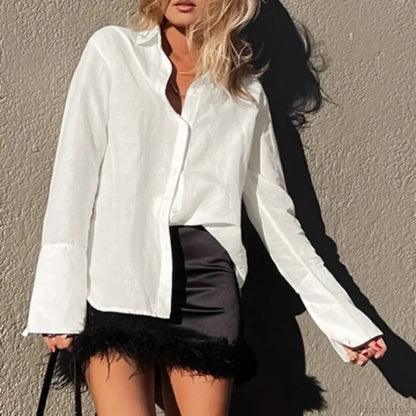 Cotton Loose Office Blouse