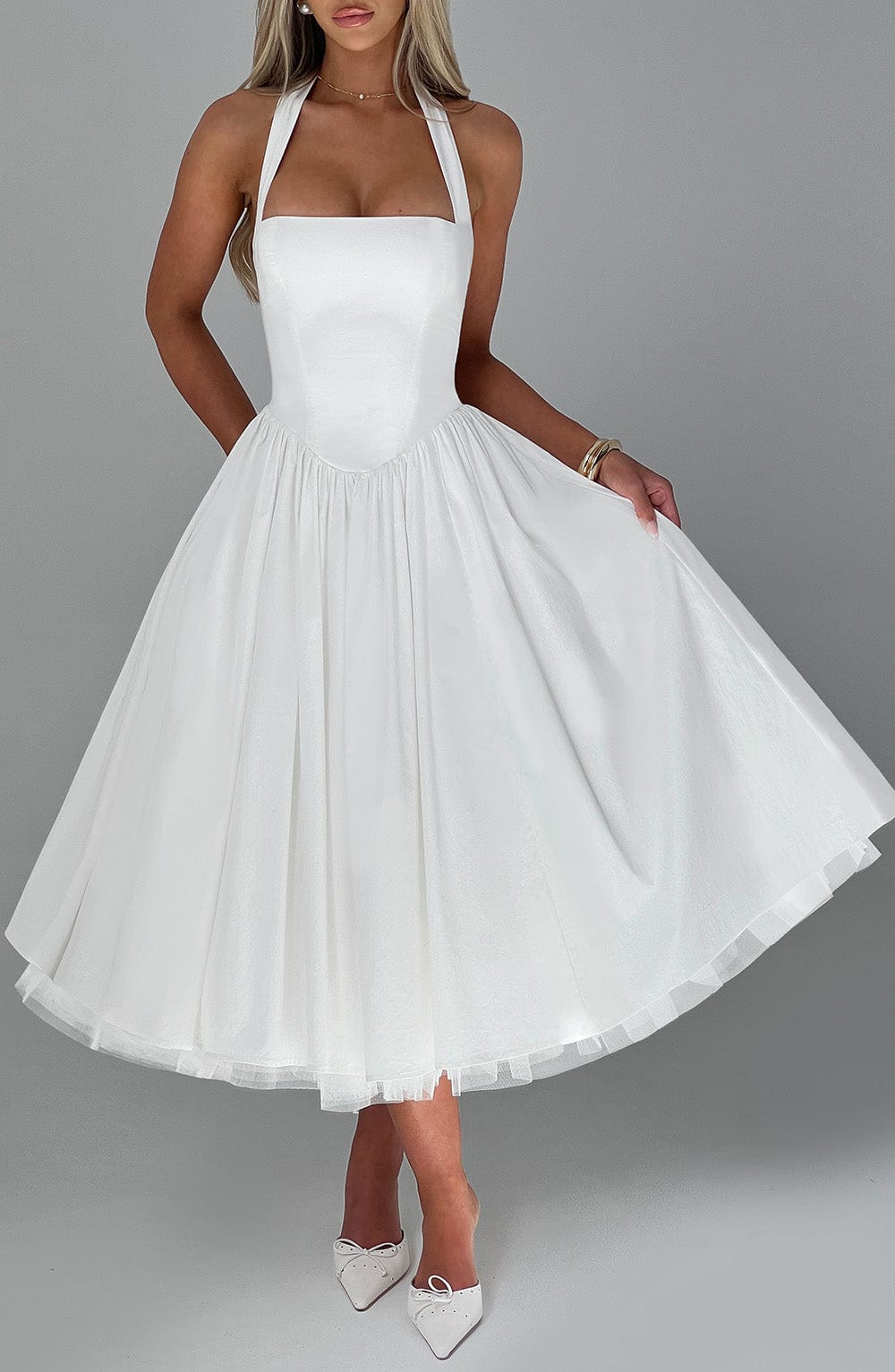 Monaco Grace Corset Midi Dress