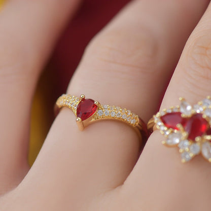 Crimson Tiara Ring