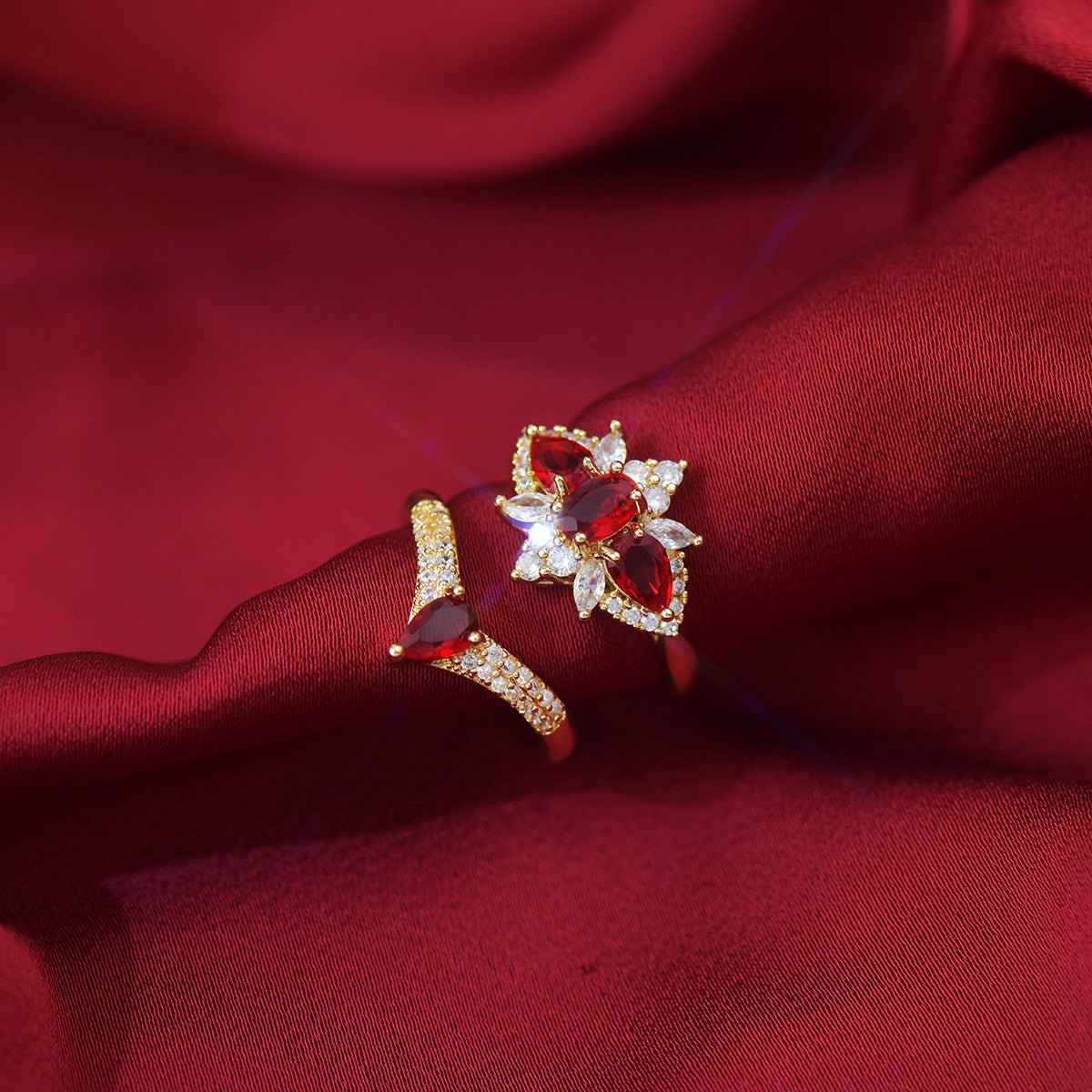 Crimson Tiara Ring
