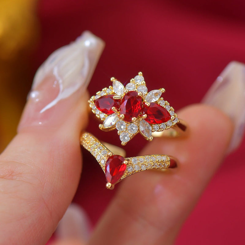 Crimson Tiara Ring