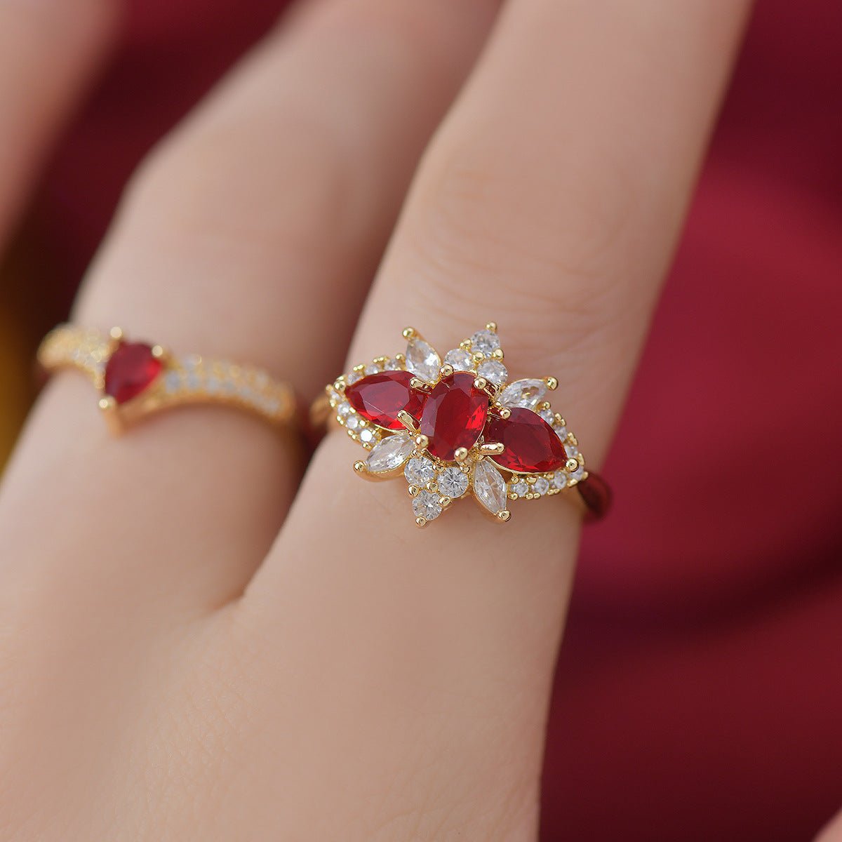 Crimson Tiara Ring