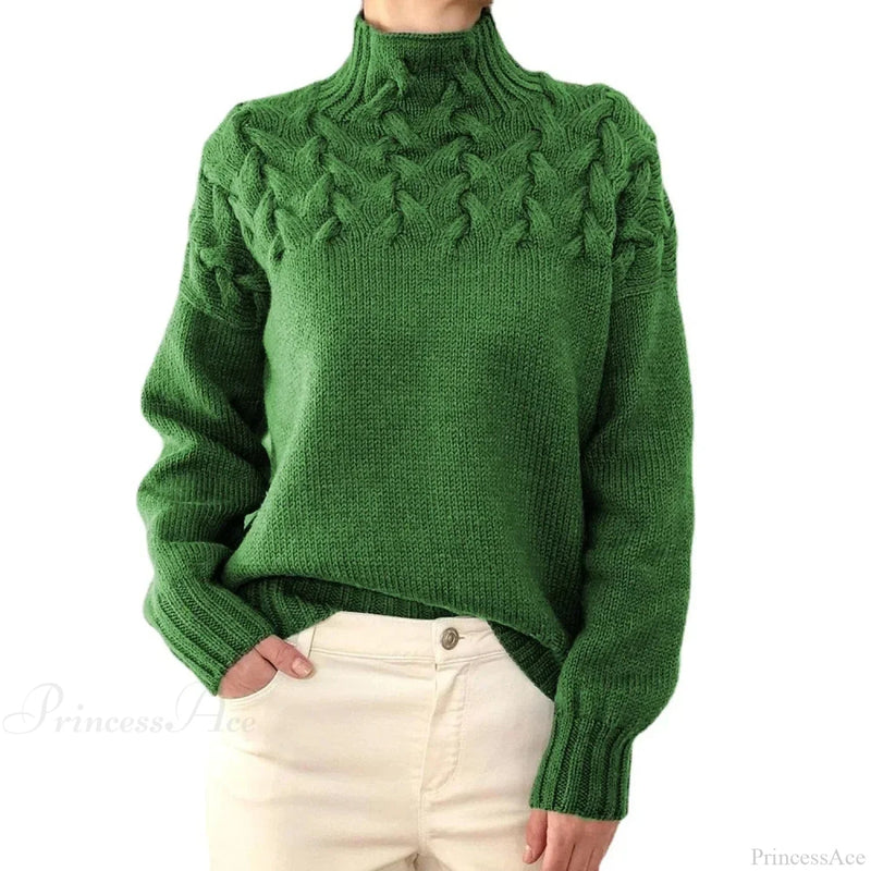 Crochet & Knitted Thick Pink Sweater