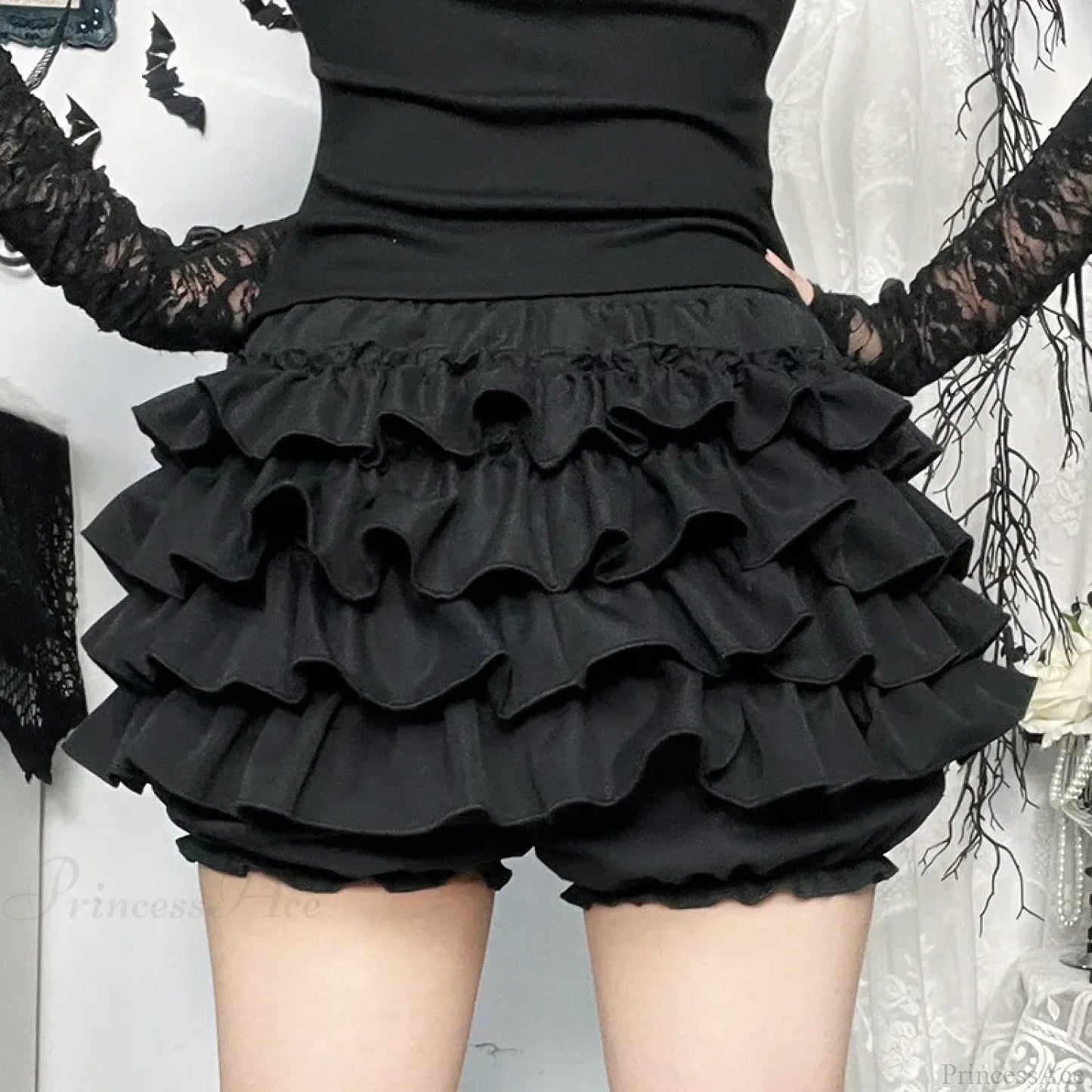 Cross Pendant Culottes Aesthetic Skirt