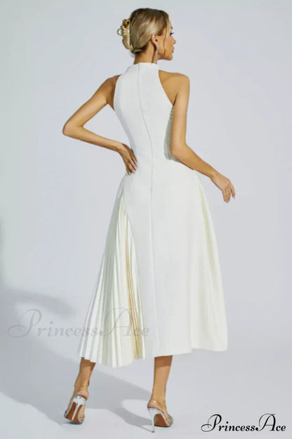 Cynthia Cream Stylish Midi Dress