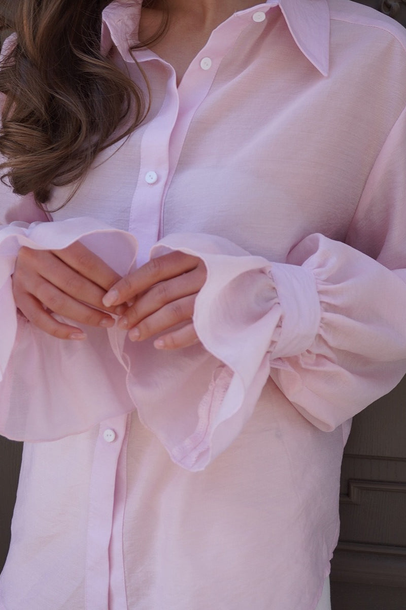 Tencel Loose Long-sleeve Blouse