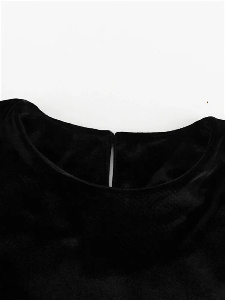 Autumn Patchwork Long Dress ’s High Waist Commute Contrast Loose Dress Female Party Maxi Dress