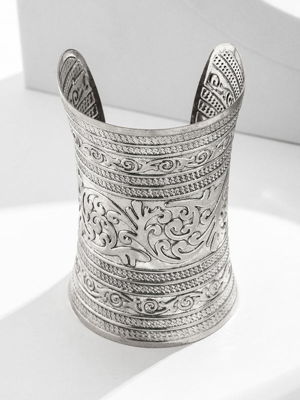 Carved Pattern Geometric Color Bracelet Accessories