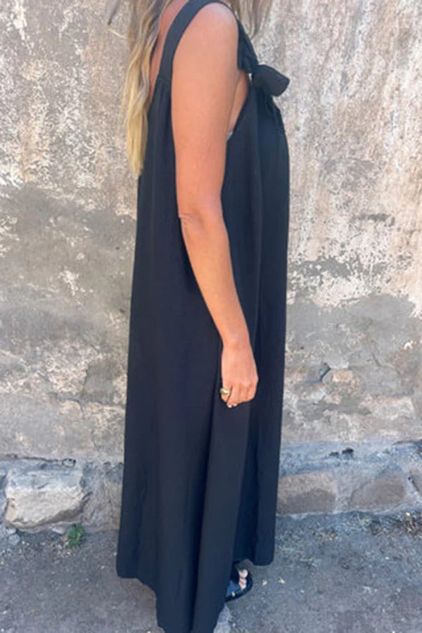 Embellished Sleeveless Loose Maxi Dress