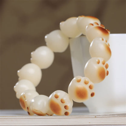 Buddha Stones Cat Paw Claw Bodhi Seed Peace Bracelet