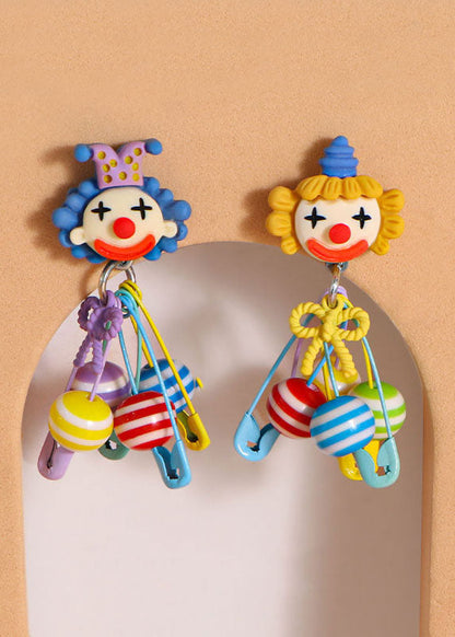 Yellow Alloy Circus Clown Brooches