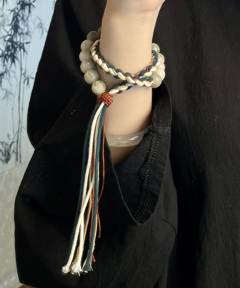 Rainbow Hand Knitting Bodhi Root Bracelet