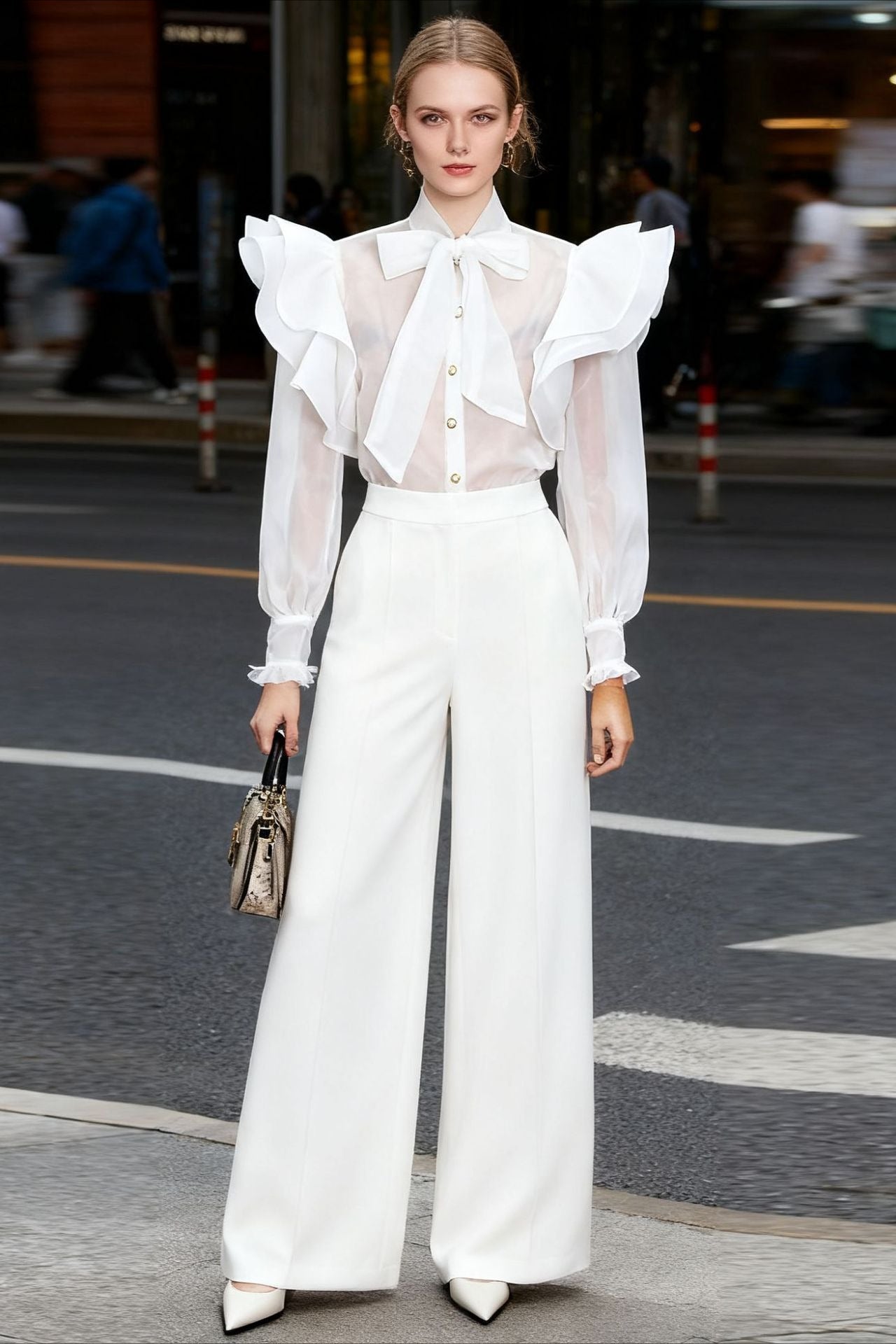 Waist-tie Stylish Blouse