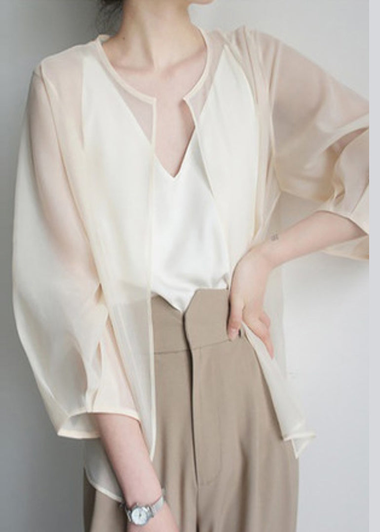 Upf 50+ Cardigans Organza Apricot Summer