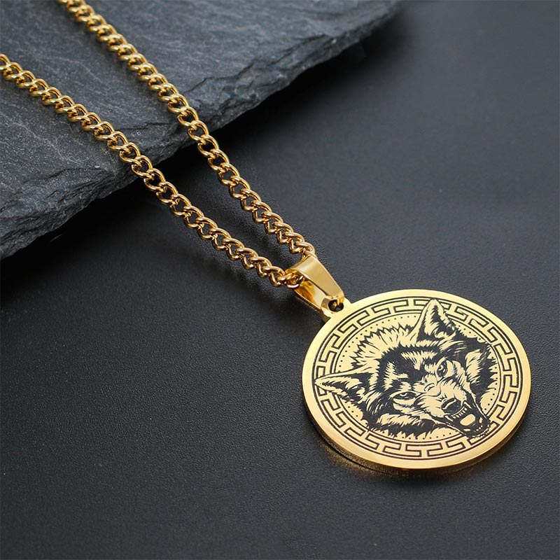 Titanium Steel Spiritual Protection Pendant Necklace