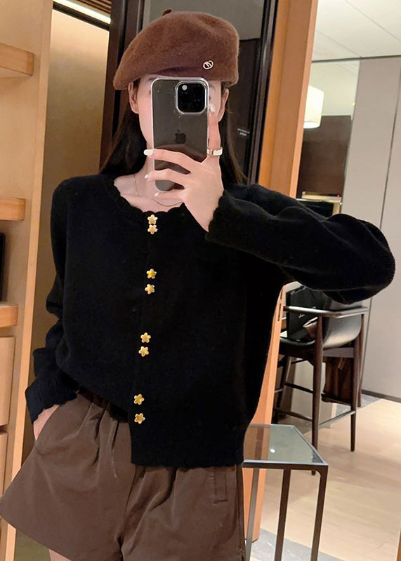 Red O Neck Button Knit Cardigan Coat Fall Qc046