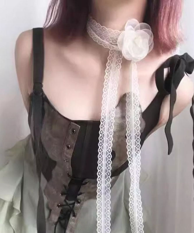 Modern White Lace Hollow Out Necklace