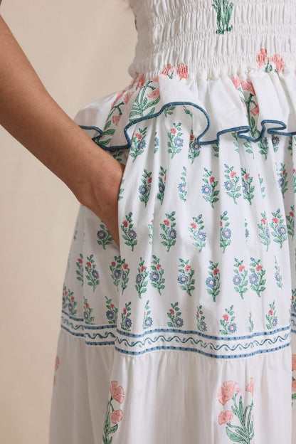 Damla Smocked Cami Maxi Dress
