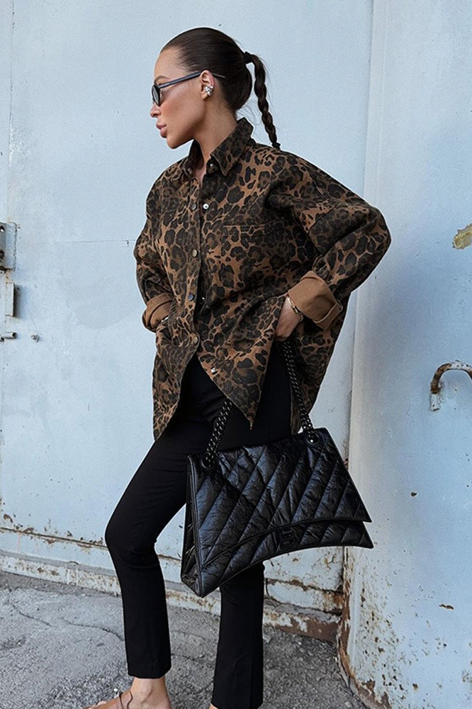Autumn Leopard Print Blouse