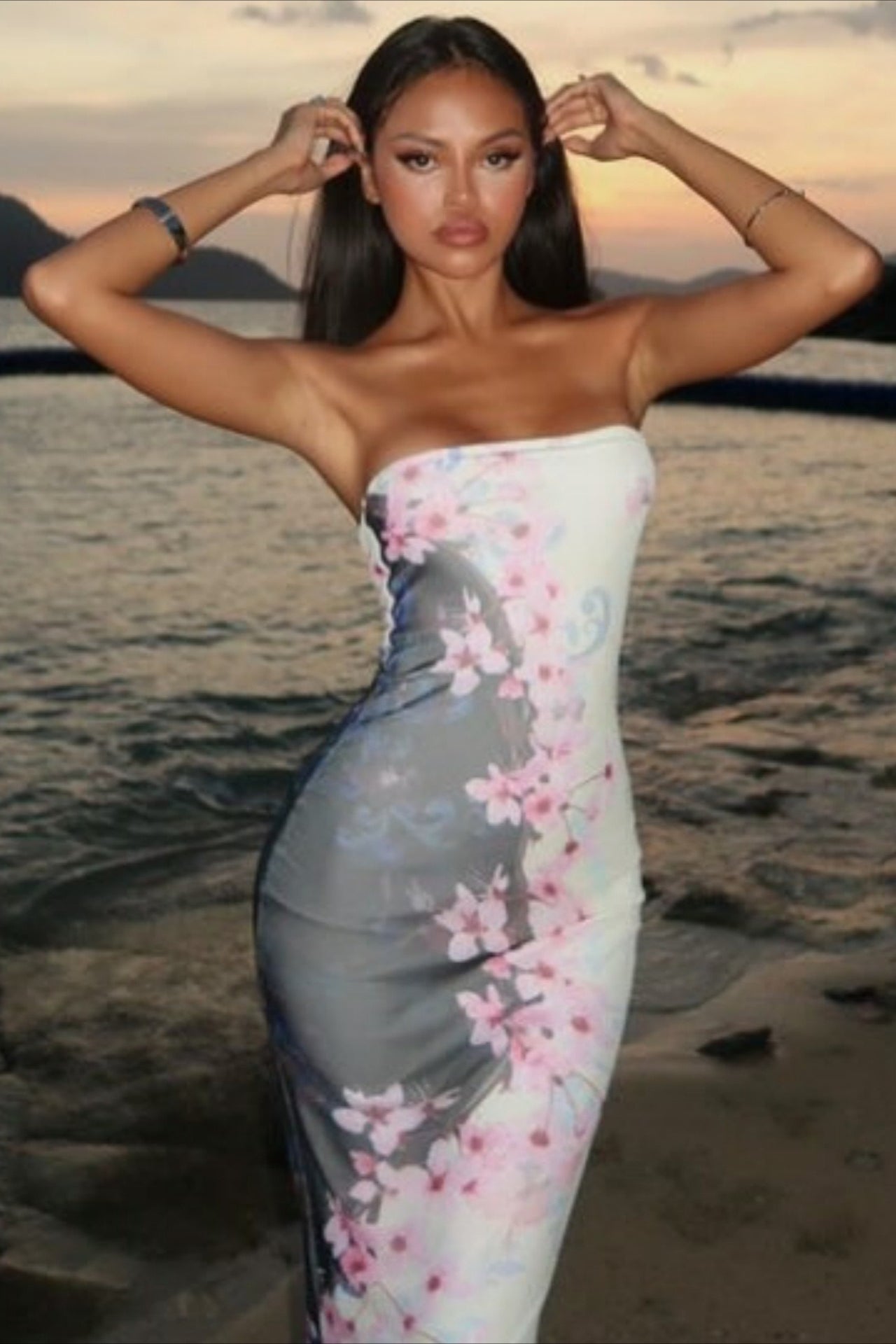 Strapless Fitted Mermaid Maxi Dress