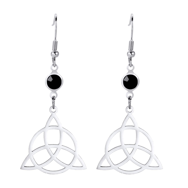 Mystical Triquetra Amulet Drop Earrings