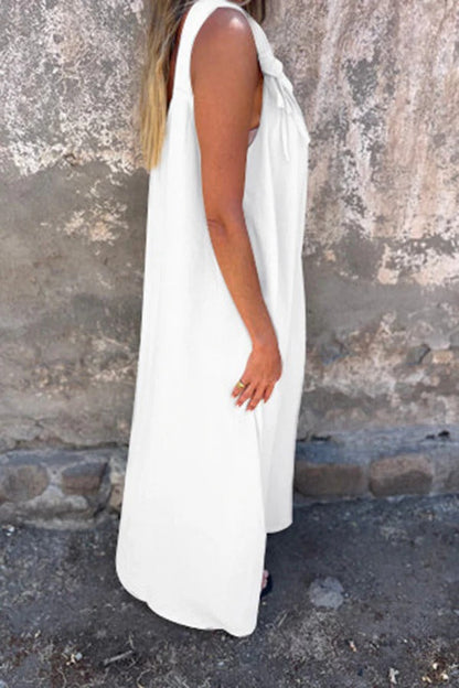 Embellished Sleeveless Loose Maxi Dress