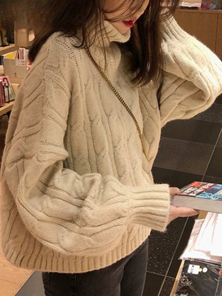 Loose Color Pullover Sweater