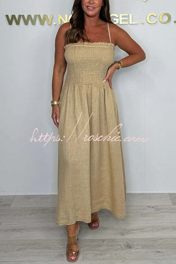 Color Short Jacket and Suspender Pleated Maxi Dress Set