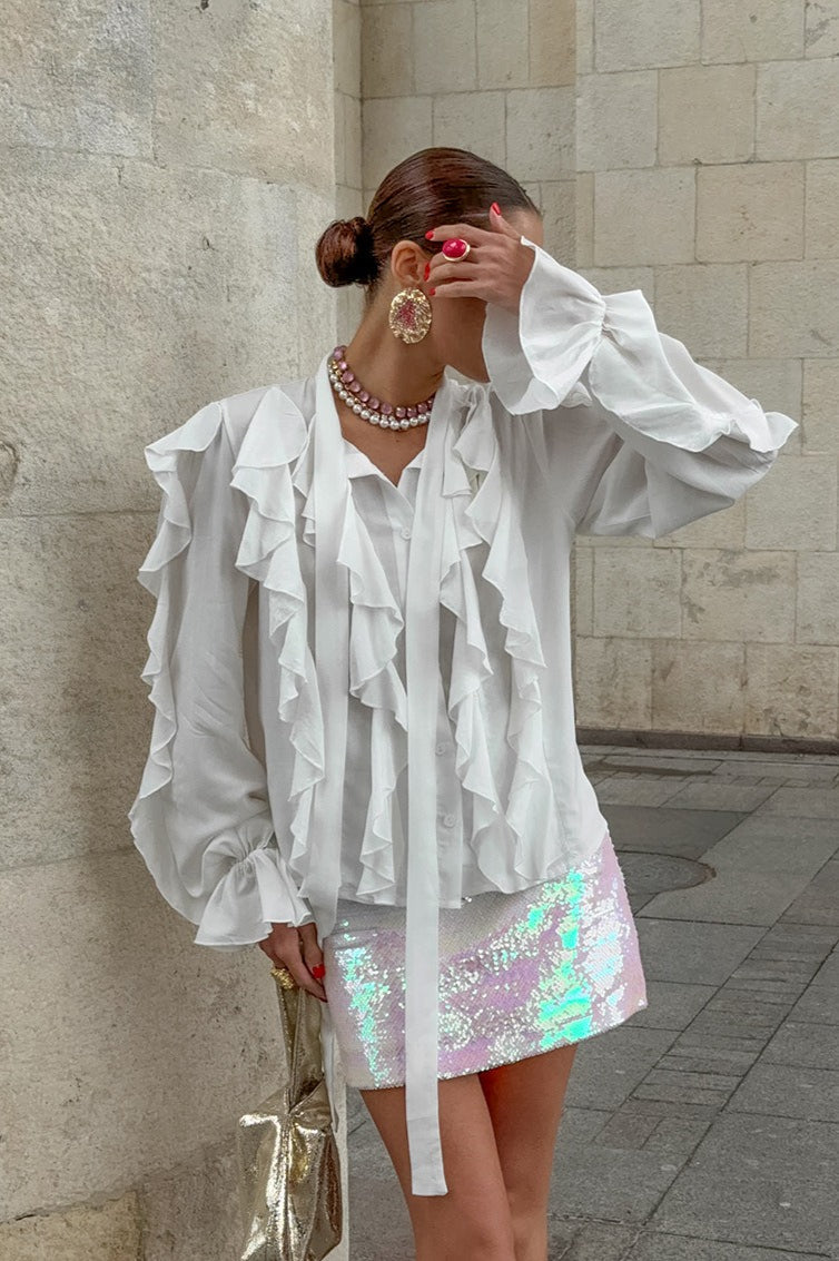 Tencel Loose Long-sleeve Blouse