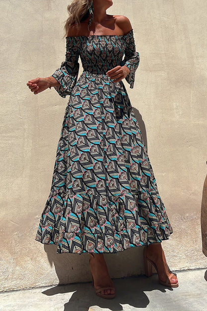 Geometric Bado Long Dress