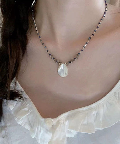 Stainless Steel Shell Beading Pendant Necklace