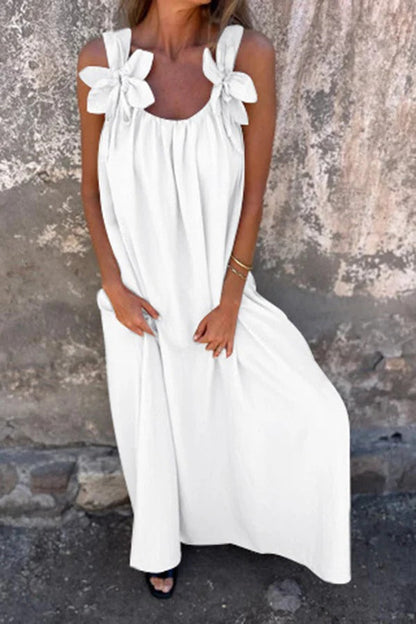 Embellished Sleeveless Loose Maxi Dress