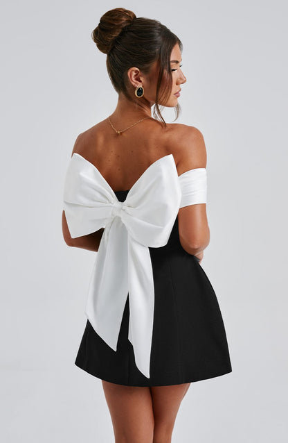 Delta Mini Dress - Black/white