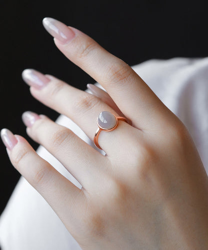 Gold Sterling Silver Overgild Jade Rings