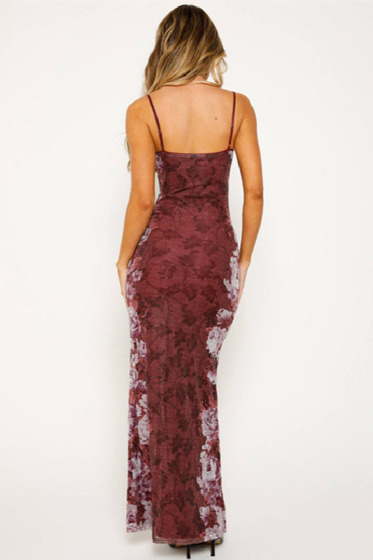 Print Cami Evening Maxi Dress