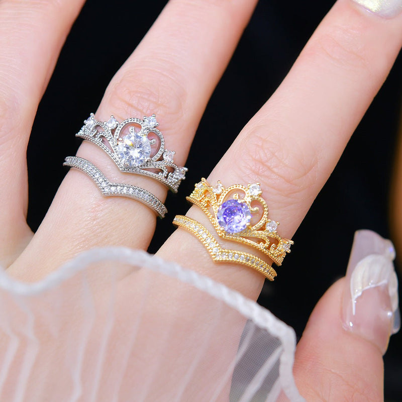 Diamond Tiara Ring Set
