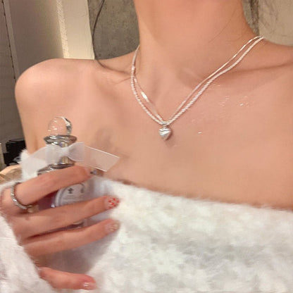Double Strand Heart Necklace