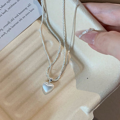 Double Strand Heart Necklace