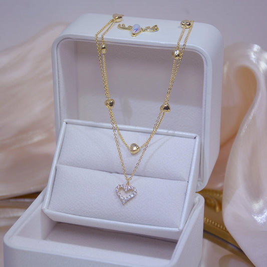 Double Strand Heart Necklace