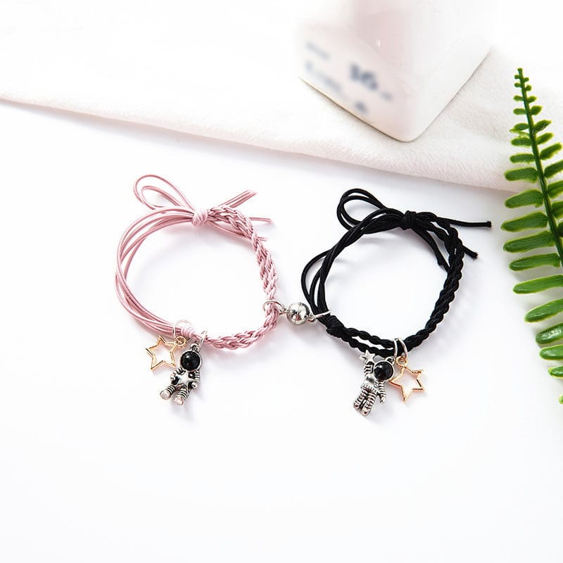 Natural Stone Couple Bracelet Crystal Set (2 Pieces)